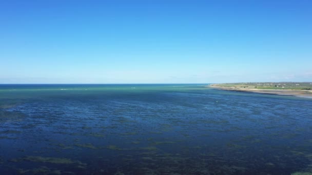 Mar Canal Direção Grandcamp Maisy Europa França Normandia Direção Praia — Vídeo de Stock