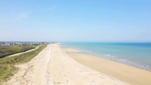 Plaża Utah Europie Francji Normandii Kierunku Carentan Wiosną Słoneczny Dzień — Wideo stockowe