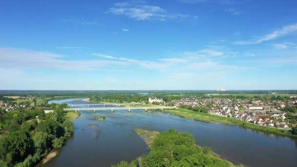 Loire Rotası Avrupa Daki Sully Sur Loire Fransa Orta Bölgede — Stok video