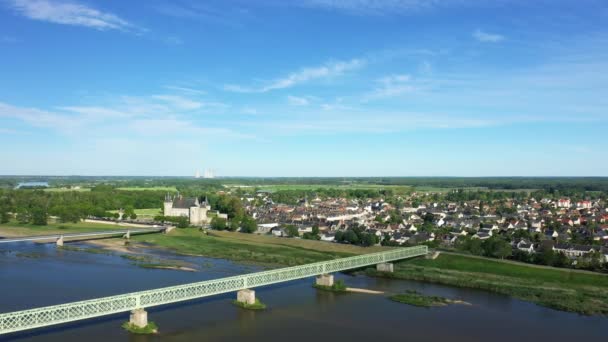 Cidade Sully Sur Loire Europa França Região Centro Loiret Verão — Vídeo de Stock