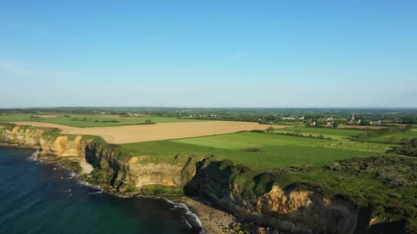 Les Falaises Typiquement Normandes Europe France Normandie Vers Deauville Été — Video