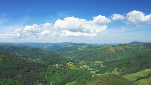 Zelená Ardeche Krajina Evropě Francii Ardeche Létě Slunečného Dne — Stock video