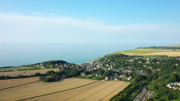 Aldeia Mais Bonita França Veules Les Roses Europa França Normandia — Vídeo de Stock