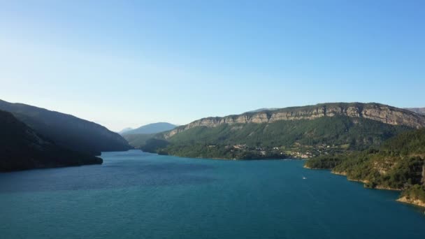 Lac Castillon Europa França Provence Alpes Cote Dazur Var Verão — Vídeo de Stock