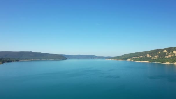 Lac Sainte Croix Körüli Hegyek Türkiz Színe Európában Franciaországban Provence — Stock videók