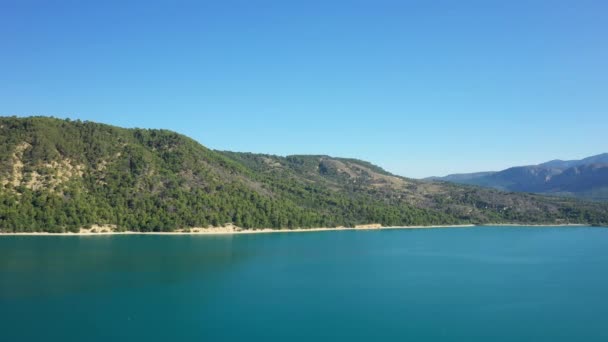Zielone Brzegi Jeziora Sainte Croix Europie Francja Prowansja Alpy Cote — Wideo stockowe