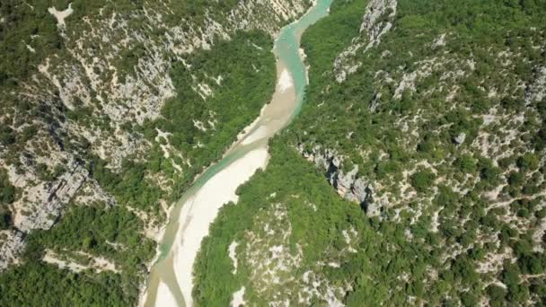 Verdon Rio Cercado Por Verde Campo Europa França Provence Alpes — Vídeo de Stock