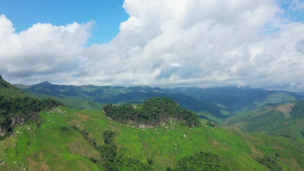 Het Weelderige Groene Landschap Tropische Bossen Azië Laos Tussen Vientiane — Stockvideo