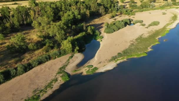 Zandbanken Van Loire Midden Het Franse Platteland Europa Frankrijk Bourgondië — Stockvideo