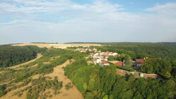 Village Hattonchatel Middle Countryside Green Forests Europe France Grand Est — Stockvideo