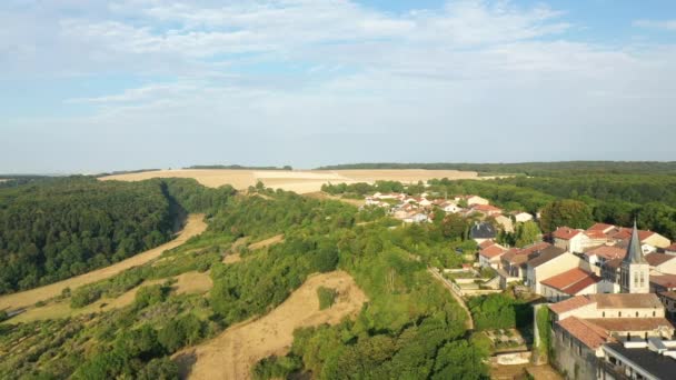 Der Wald Und Die Landschaft Hattonchatel Europa Frankreich Grand Est — Stockvideo