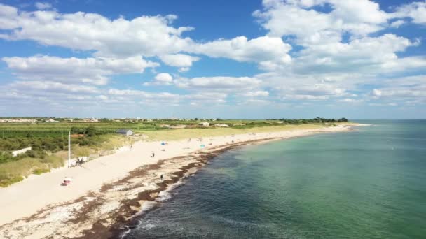 Una Spiaggia Sull Ile Europa Francia Nuova Aquitania Charente Maritime — Video Stock