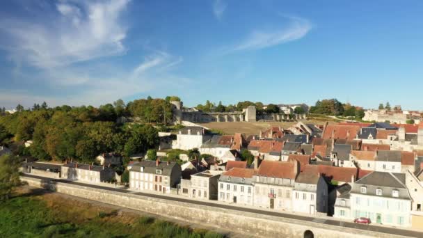 Old Castle Charite Sur Loire Europe France Burgundy Nievre Summer — Stockvideo