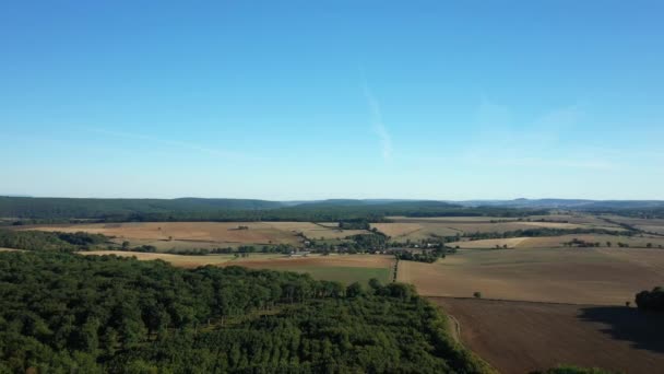 Wälder Und Felder Der Französischen Landschaft Europa Frankreich Burgund Nievre — Stockvideo