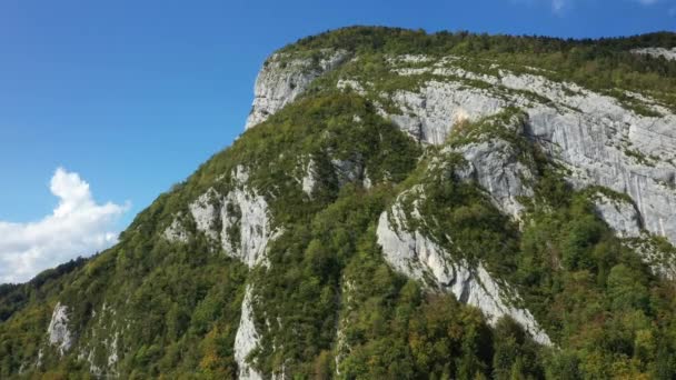 Ein Riesiger Felsen Massif Chartreuse Europa Frankreich Den Alpen Isere — Stockvideo