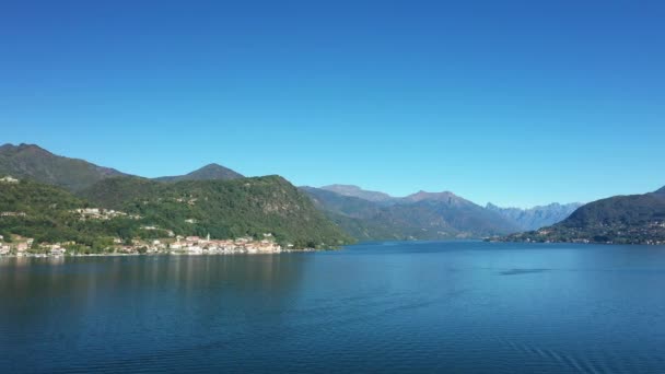 Lake Orta Omgeven Door Groene Bergen Europa Italië Piemonte Zomer — Stockvideo