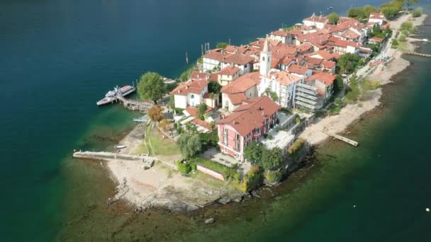 Isola Della Malghera Adasının Avrupa Talya Daki Maggiore Gölü Lombardy — Stok video