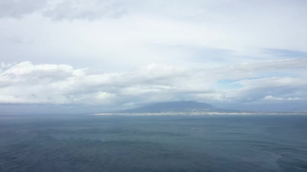 Vezüv Dağı Napoli Körfezi Avrupa Talya Campania Yazın Bulutlu Bir — Stok video