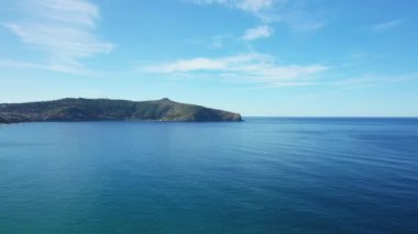 Cape Palinuro, Tyrhenian Denizi kıyısında, Avrupa, İtalya, Campania 'da, güneşli bir günde.