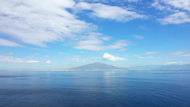 Napoli Körfezi Avrupa Talya Campania Tyrhenian Denizi Kıyısında Güneşli Bir — Stok video