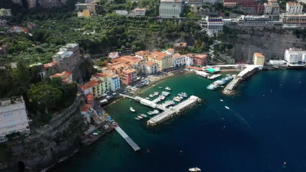 Sorrento Limanı Tyrhenian Denizi Kıyısında Avrupa Talya Campania Güneşli Bir — Stok video