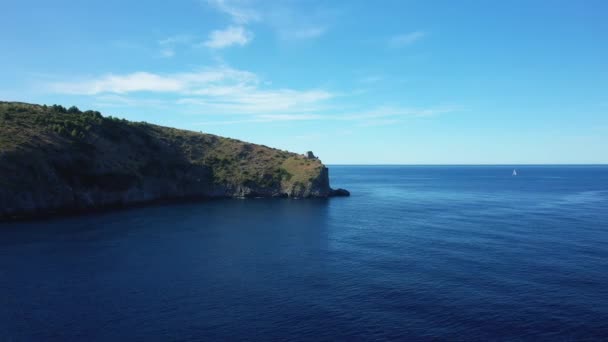 Cape Palinuro Onun Sarp Kayalıkları Avrupa Talya Campania Tyrhenian Denizi — Stok video
