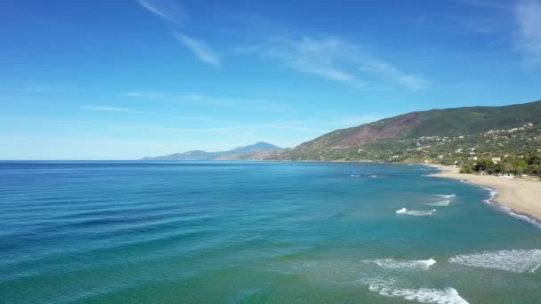 Palinuro Strand Tyrrhenischen Meer Europa Italien Kampanien Sommer Einem Sonnigen — Stockvideo