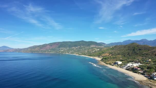 Città Palinuro Sua Spiaggia Sabbiosa Sul Mar Tirreno Europa Italia — Video Stock