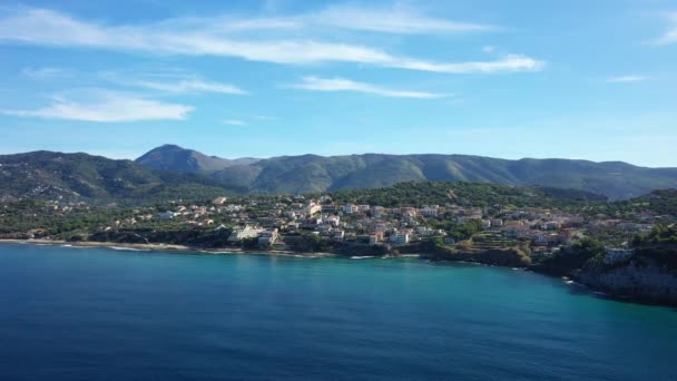 Avrupa Talya Campania Tyrhenian Denizi Kıyısındaki Palinuro Kasabası Güneşli Bir — Stok video
