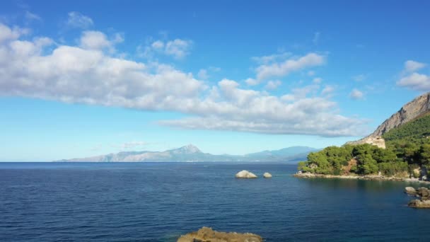 Kayalar Tyrhenian Denizi Avrupa Talya Basilicata Yaz Güneşli Bir Günde — Stok video