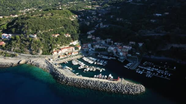 Porto Marina Maratea Tyrrhenian Sea Europe Italy Basilicata Summer Sunny — Stockvideo