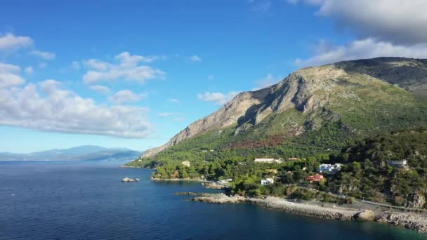 Зеленая Местность Тирренское Море Европе Италии Италии Летом Солнечный День — стоковое видео