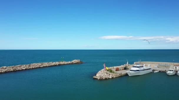 Der Hafen Von Peschici Der Adria Europa Italien Apulien Richtung — Stockvideo