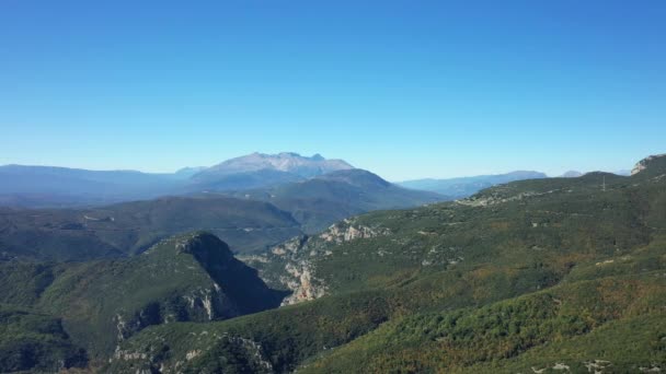 Vikos Aoos Ulusal Parkı Avrupa Yunanistan Epirus Yazın Güneşli Bir — Stok video