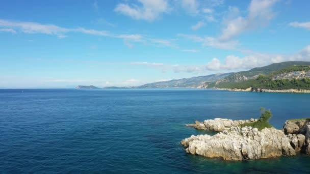 Plage Karavostasi Bord Mer Ionienne Europe Grèce Épire Été Par — Video