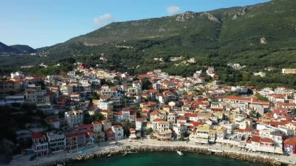 Yazın Güneşli Bir Günde Avrupa Yunanistan Epirus Taki Parga Kentinin — Stok video