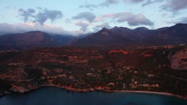 Καρδαμύλη Ύπαιθρο Στην Ευρώπη Ελλάδα Πελοπόννησο Μάνη Καλοκαίρι Μια Ηλιόλουστη — Αρχείο Βίντεο