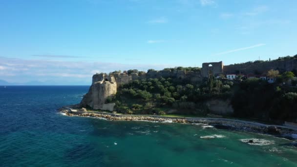 Ancient Citadel Koroni Europe Greece Peloponnese Mani Summer Sunny Day — Stock Video