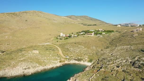 Sucha Wieś Nad Morzem Śródziemnym Kierunku Przylądka Tenare Europie Grecji — Wideo stockowe