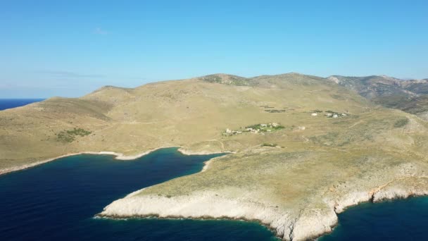 Bela Paisagem Cabo Tenare Europa Grécia Peloponeso Mani Verão Dia — Vídeo de Stock