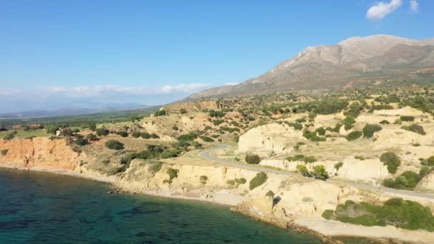 Ancient Village Tortora Top Its Green Mountain Europe Italy Calabria — Stockvideo