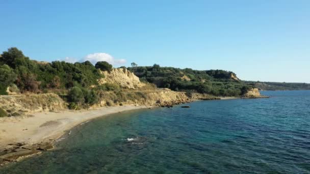 Mar Jónico Campo Árido Europa Grécia Peloponeso Lacônia Verão Dia — Vídeo de Stock