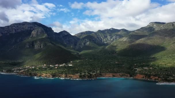 Green Countryside Paralia Monemvasia Europe Greece Peloponnese Arcadia Summer Sunny — Stock videók