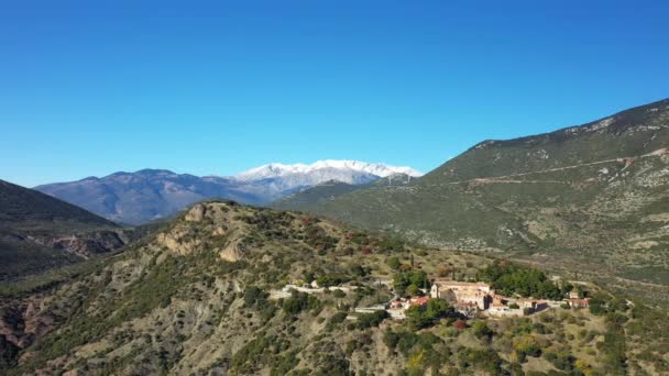 Hosios Loukas Monastery Mount Parnassus Europe Central Greece Delphi Summer — Stockvideo