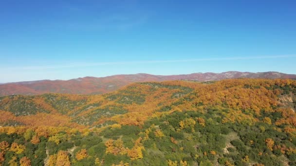 Ville Centuri Milieu Des Montagnes Arides Verdoyantes Europe France Corse — Video