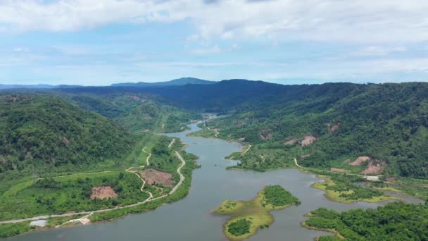 Réservoir Une Centrale Hydraulique Sur Nam Theun Asie Laos Khammouane — Video