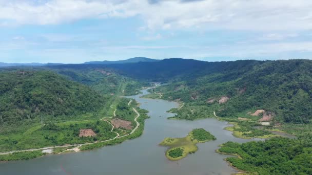 Réservoir Une Centrale Hydraulique Sur Nam Theun Asie Laos Khammouane — Video