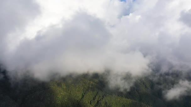 Nuvens Sobre Florestas Verdes Ásia Filipinas Ifugao Luzon Para Banaue — Vídeo de Stock