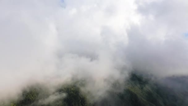 Wolken Groene Bossen Azië Filippijnen Ifugao Luzon Richting Banaue Zomer — Stockvideo