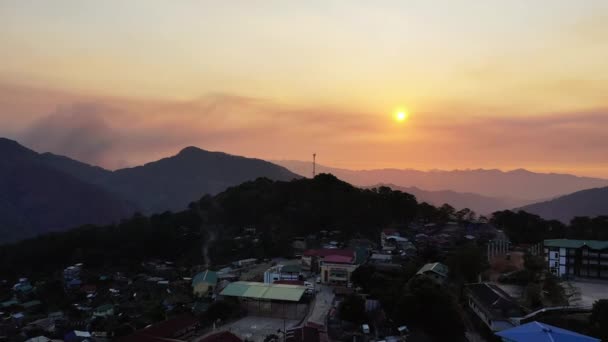 Πόλη Της Sagada Στα Πράσινα Βουνά Ασία Φιλιππίνες Ifugao Luzon — Αρχείο Βίντεο